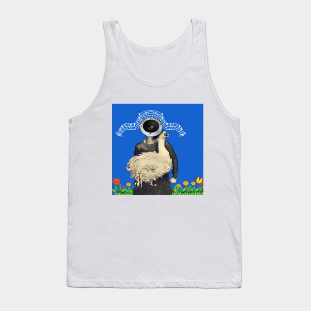 Opera Singer Goose With Supportive Mom (Blue/White edition) Tank Top by Cosmic Story Designer